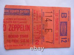 LED ZEPPELIN Original 1977 CONCERT TICKET STUB Madison Square Garden, NYC