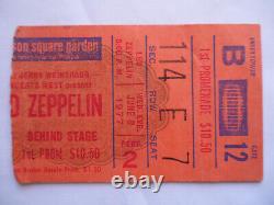 LED ZEPPELIN Original 1977 CONCERT TICKET STUB Madison Square Garden, NYC