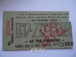 LED ZEPPELIN Original 1977 CONCERT TICKET STUB Seattle EX+