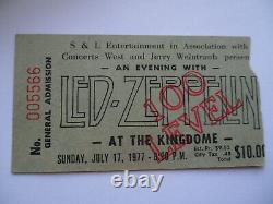 LED ZEPPELIN Original 1977 CONCERT TICKET STUB Seattle EX+