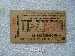 LED ZEPPELIN Original 1977 CONCERT TICKET STUB Seattle EX