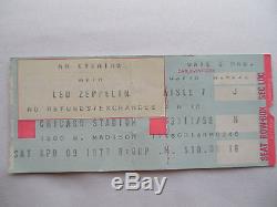 LED ZEPPELIN Original 1977 CONCERT Ticket STUB Chicago Stadium