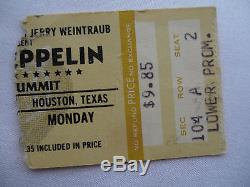 LED ZEPPELIN Original 1977 CONCERT Ticket STUB Houston