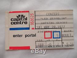 LED ZEPPELIN Original 1977 CONCERT Ticket STUB Landover, MD (Washington DC)