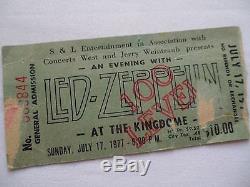 LED ZEPPELIN Original 1977 CONCERT Ticket STUB Seattle