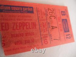 LED ZEPPELIN Original 1977 FULL CONCERT TICKET Madison Square Garden, NYC