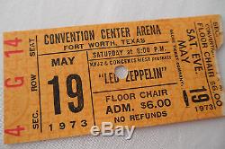 LED ZEPPELIN Original CONCERT Ticket STUB Fort Worth, TX