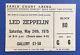 Led Zeppelin Ticket Stub From 1975 Earl's Court Concert London Uk