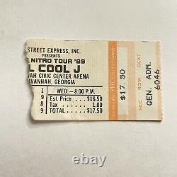 LL Cool J Savannah Civic Center Arena GA Rap Concert Ticket Stub Vintage 1988