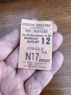 LLandudno The Beatles Concert Ticket Stub Mon Aug 12 1963 VGC Wales Welsh
