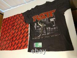 LOOK! Vintage RATT Concert T-shirt, Bandana, and Ticket Stub! Rock On 80's