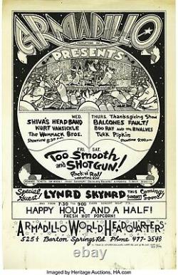 LYNYRD SKYNYRD Concert Ticket Stub November 28, 1976 ARMADILLO AUSTIN TEXAS