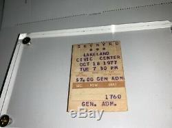 LYNYRD SKYNYRD RARE Original October 18 1977 Concert Ticket stub Ronnie Van Zant