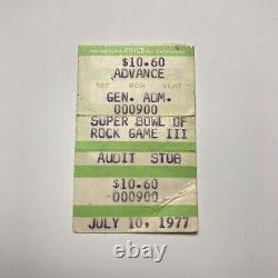 LYNYRD SKYNYRD Super Bowl Of Rock III Concert Ticket Stub Zant Vintage July 1977