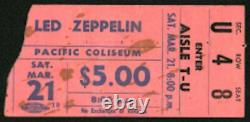 Led Zeppelin-1970 RARE Concert Ticket Stub & Newspaper Clippings (Vancouver)