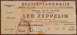 Led Zeppelin-1970 RARE Original Concert Ticket Stub (Berlin-Deutschlandhalle)