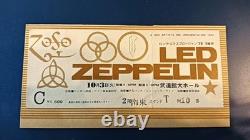 Led Zeppelin 1972 Japan Concert Ticket Stub Live at Nippon Budokan Vintage