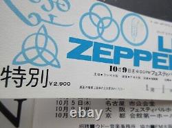 Led Zeppelin 1972 Japan Tour Book Concert Program w Osaka Ticket Stub Page Plant