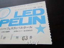 Led Zeppelin 1972 Japan Tour Book Concert Program w Osaka Ticket Stub Page Plant