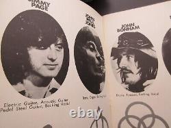 Led Zeppelin 1972 Japan Tour Book Concert Program w Osaka Ticket Stub Page Plant