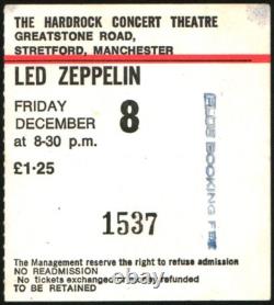 Led Zeppelin-1972 RARE Concert Ticket Stub (Manchester-Hardrock Concert Theatre)