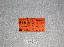 Led Zeppelin 1973 Buffalo Auditorium Concert Ticket Stub Houses of Holy Tour