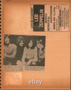 Led Zeppelin-1973 Concert Ticket Stub & Newspaper Clippings (Mobile, Alabama)