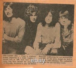 Led Zeppelin-1973 Concert Ticket Stub & Newspaper Clippings (Mobile, Alabama)
