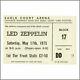 Led Zeppelin 1975 Earls Court Concert Ticket Stub Row Dd Seat 9 (uk)
