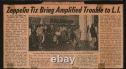 Led Zeppelin-1975 RARE Concert Ticket Stub & Newspaper Clippings (New York-MSG)