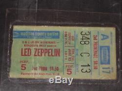 Led Zeppelin 1977 Concert Ticket Stub June 13, 1977 Madison Square Garden N. Y