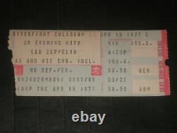 Led Zeppelin 1977 Concert Ticket Stubriverfront Coliseumapril 19, 1977rare