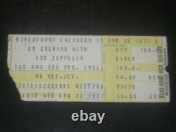 Led Zeppelin 1977 Concert Ticket Stubriverfront Coliseumcincinnatiapril 20