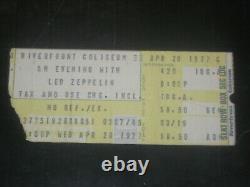 Led Zeppelin 1977 Concert Ticket Stubriverfront Coliseumcincinnatiapril 20
