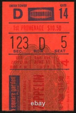 Led Zeppelin-1977 RARE Concert Ticket Stub & Contest Entry Form (New York-MSG)