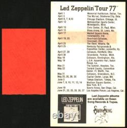 Led Zeppelin-1977 RARE Concert Ticket Stub & Contest Entry Form (New York-MSG)