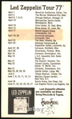 Led Zeppelin-1977 RARE Concert Ticket Stub & Contest Entry Form (New York-MSG)