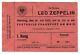 Led Zeppelin 7/18/70 Frankfurt Germany Big Mega Rare Concert Ticket Stub! German