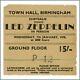 Led Zeppelin Birmingham Town Hall Concert Ticket Stub 1970 (uk)
