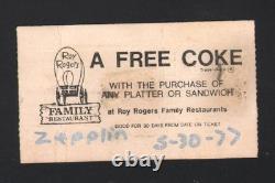 Led Zeppelin Original Concert Ticket Stub May 30 1977 Capital Center Washingt DC