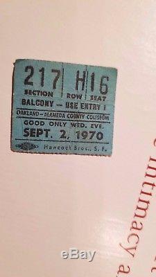 Led Zeppelin Page Plant Very Rare 1970 Concert Ticket Stub