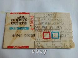 Led Zeppelin Vintage Rock Concert Ticket Stub, May28,1977, 4 Big Shows Capital