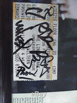 Linkin Park autograph. Full band signed Concert Ticket stub 2003 autograph