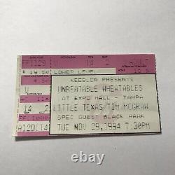 Little Texas Tim McGraw Blackhawk Expo Hall FL Concert Ticket Stub Vintage 1994