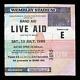 Live Aid 1985 Concert Ticket Stub Queen Freddie Mercury Wembley Stadium Uk