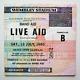 Live Aid 1985 Concert Ticket Stub Queen Freddie Mercury Wembley Stadium Uk