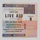 Live Aid 1985 Concert Ticket Stub Queen Freddie Mercury Wembley Stadium Uk (ex+)