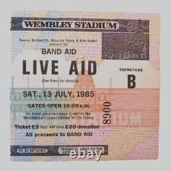 Live Aid 1985 Concert Ticket Stub Queen Freddie Mercury Wembley Stadium UK (EX+)