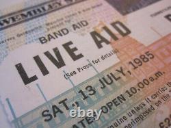 Live Aid 1985 Concert Ticket Stub Queen Freddie Mercury Wembley Stadium UK (EX+)