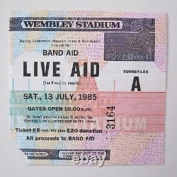 Live Aid 1985 Concert Ticket Stub Queen Freddie Mercury Wembley Stadium UK (VG)